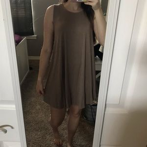 Boutique taupe swing dress